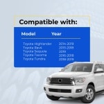 UrbanX Replacement 2018-2019 Toyota Tundra Key Fob – Fcc: Gq4-52T – Pn: 89070-0C050, 89070-0R120, 89070-0R130, 89071-0R040 – 3 Button - Image 4