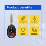 UrbanX (2-Pack) Replacement 2014-2019 Toyota Camry, Corolla Key Fob – Fcc: Hyq12Bdm, Hyq12Bel – Pn: 89070-02880 – 4 Button - Image 6