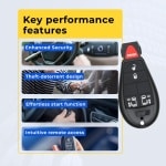 UrbanX Replacement 2009 Chrysler Town & Country Key Fob – Fcc: Iyz-C01C – Pn: 56046713 – 5 Button - Image 7