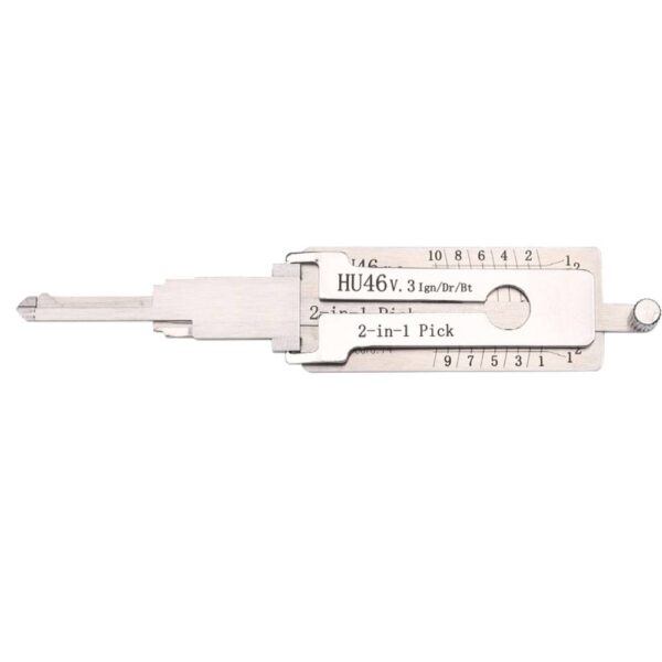 UrbanX Aftermarket LISHI HU46 Keyway GM 2 in 1 Pick & Decoder Flat 10 Cut