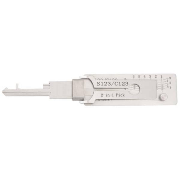 UrbanX Aftermarket Lishi Schlage C123 S123 / 2 in 1 Residential Pick & Decoder AG