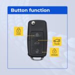 UrbanX Replacement 2013 Volkswagen EOS Key Fob – FCC: NBG010180T – PN: 5K0837202 – 4 Button - Image 5