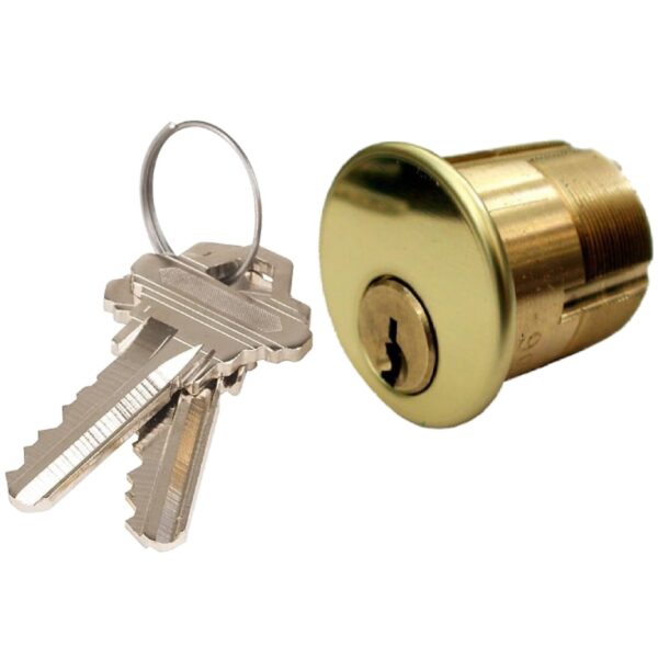 UrbanX Aftermarket 1 1/2 Inch Mortise Cylinder Brass Finish – Schlage Keyway - image 1