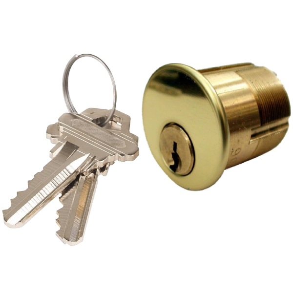 UrbanX Aftermarket 1 1/4 Inch Mortise Cylinder Brass Finish – Schlage Keyway - image 1