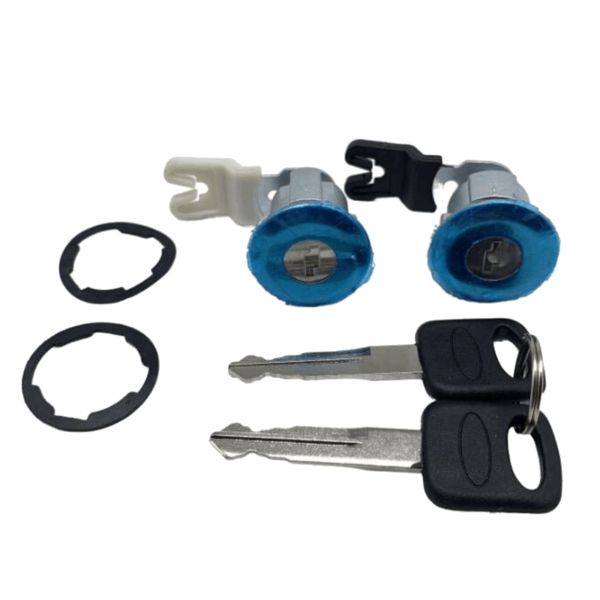 UrbanX Aftermarket 1986-1995 Ford Mercury Mazda H54 10 Cut Driver And Passengers Door Lock Cylinder Coded Chrome - image 1
