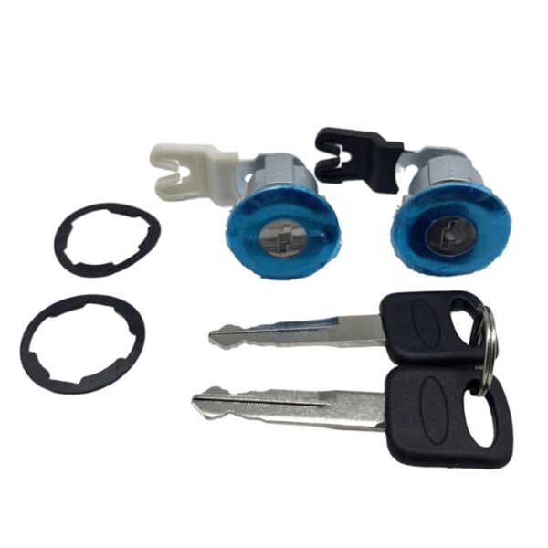 UrbanX Aftermarket 1986-1995 Ford Mercury Mazda H54 10 Cut Driver And Passengers Door Lock Cylinder Coded Chrome - image 1