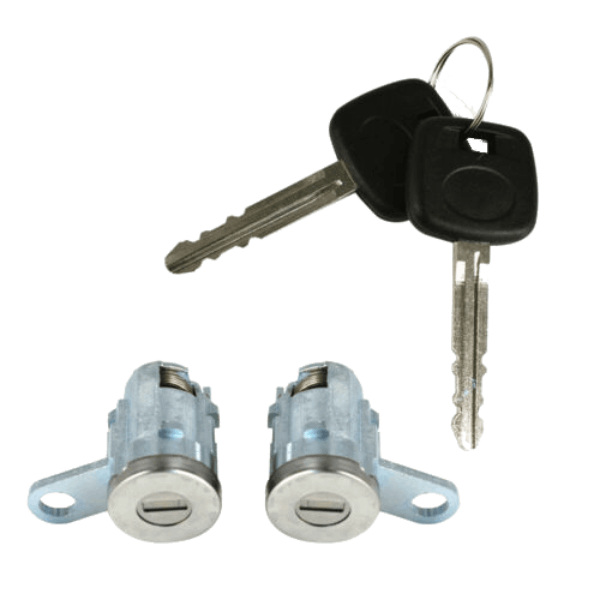 UrbanX Aftermarket 1995-2004 Toyota Tacoma Door Lock Cylinder Set Kit with Keys Front Pair - image 1