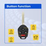 UrbanX Replacement 2019 Subaru WRX Key Fob – FCC: CWTWB1U811 – PN: 57497-FJ230 – 4 Button - Image 6