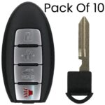 UrbanX Aftermarket Replacement Key Fob – FCC: KR55WK48903 – PN: 285E3-JA05A – 4 Button – 10-Pack