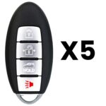 UrbanX Aftermarket Replacement Key Fob – FCC: CWTWB1U815 – PN: 285E33AA0A – 4 Button – 5-Pack