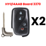 UrbanX Aftermarket Replacement Key Fob – FCC: HYQ14AAB – PN: 8990450380 – 4 Button – 2-Pack