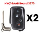 UrbanX Aftermarket Replacement Key Fob – FCC: HYQ14AAB – PN: 8990450380 – 4 Button – 2-Pack