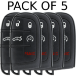 UrbanX Aftermarket Replacement Key Fob – FCC: M3N-40821302 – PN: 56046759AF – 5 Button – 5-Pack
