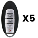 UrbanX Aftermarket Replacement Key Fob – FCC: KR5S180144014 – PN: 285E34RA0B – 5 Button – 5-Pack