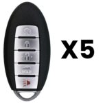 UrbanX Aftermarket Replacement Key Fob – FCC: KR5S180144014 – PN: 285E34RA0B – 5 Button – 5-Pack