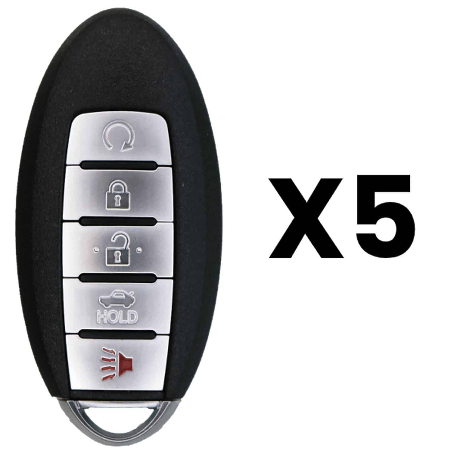 UrbanX Aftermarket Replacement Key Fob – FCC: KR5S180144014 – PN: 285E34RA0B – 5 Button – 5-Pack UrbanX Aftermarket Replacement Key Fob – FCC: KR5S180144014 – PN: 285E34RA0B – 5 Button – 5-Pack - Image 1