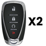 UrbanX Aftermarket Replacement Key Fob – FCC: HYQ4EA – PN: 13598815 – 4 Button – 2-Pack