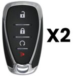 UrbanX Aftermarket Replacement Key Fob – FCC: HYQ4EA – PN: 13598815 – 4 Button – 2-Pack