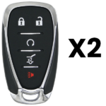 UrbanX Aftermarket Replacement Key Fob – FCC: HYQ4EA – PN: 13529636 – 5 Button – 2-Pack