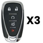 UrbanX Aftermarket Replacement Key Fob – FCC: HYQ4AA – PN: 13529663 – 5 Button – 3-Pack