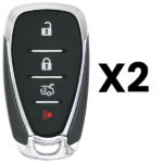 UrbanX Aftermarket Replacement Key Fob – FCC: HYQ4EA – PN: 13508771 – 4 Button – 2-Pack