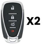 UrbanX Aftermarket Replacement Key Fob – FCC: HYQ4EA – PN: 13508771 – 4 Button – 2-Pack