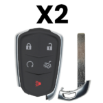 UrbanX Aftermarket Replacement Key Fob – FCC: HYQ2EB – PN: 13598538 – 5 Button – 2-Pack