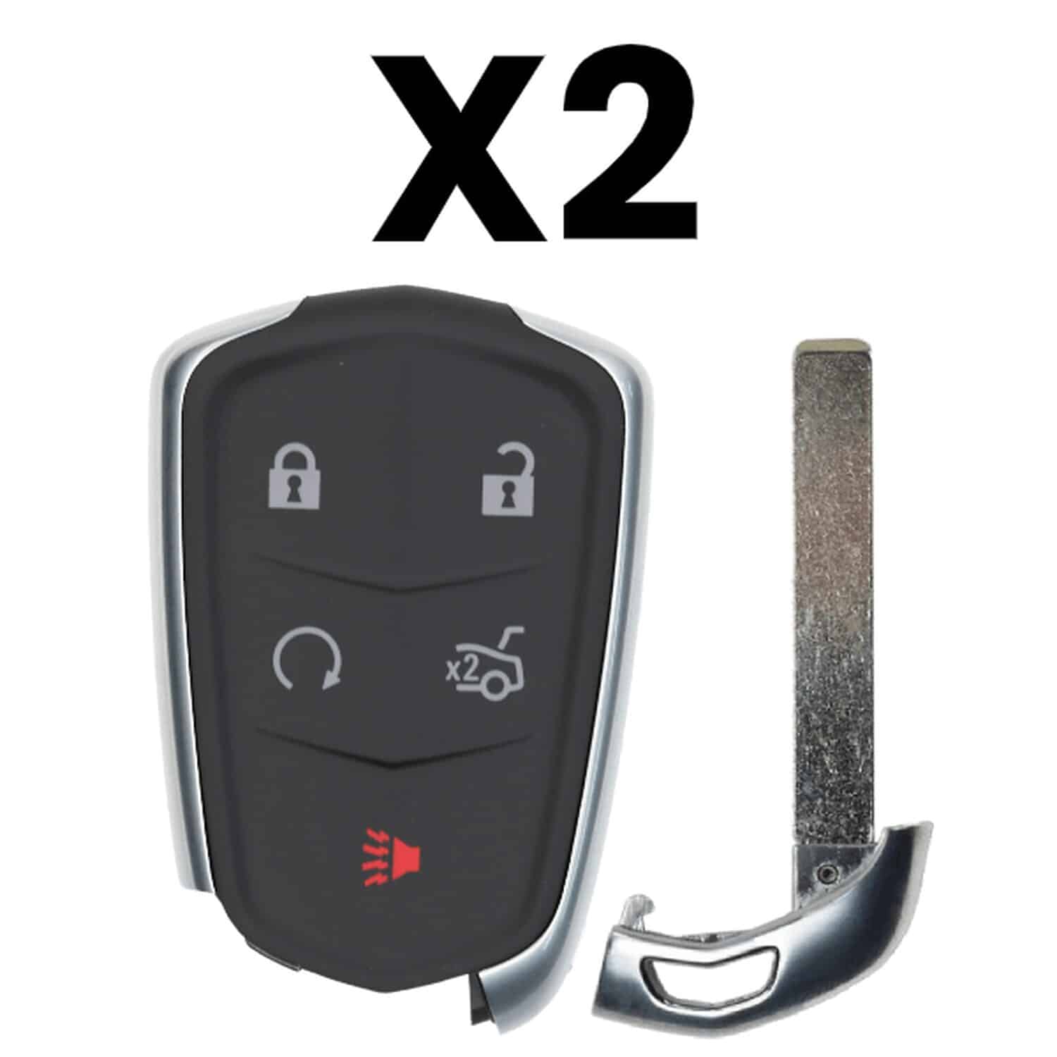 UrbanX Aftermarket Replacement Key Fob – FCC: HYQ2EB – PN: 13598538 – 5 Button – 2-Pack UrbanX Aftermarket Replacement Key Fob – FCC: HYQ2EB – PN: 13598538 – 5 Button – 2-Pack - Image 1