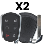 UrbanX Aftermarket Replacement 2015-2020 Cadillac Escalade Key Fob – FCC: HYQ2EB – PN: 13598512 – 6 Button – 2-Pack