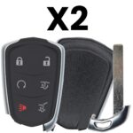 UrbanX Aftermarket Replacement 2015-2020 Cadillac Escalade Key Fob – FCC: HYQ2EB – PN: 13598512 – 6 Button – 2-Pack