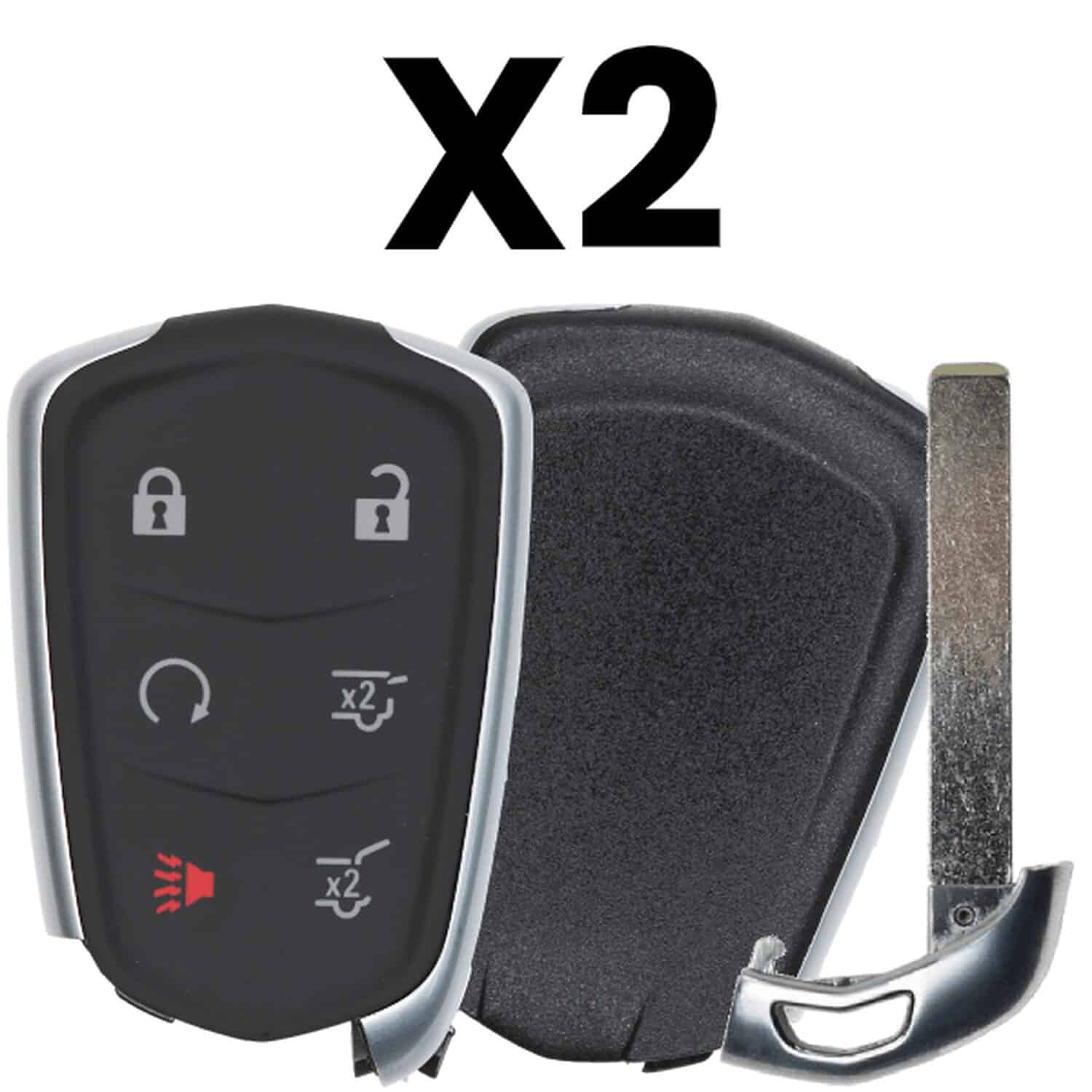 UrbanX Aftermarket Replacement 2015-2020 Cadillac Escalade Key Fob – FCC: HYQ2EB – PN: 13598512 – 6 Button – 2-Pack UrbanX Aftermarket Replacement 2015-2020 Cadillac Escalade Key Fob – FCC: HYQ2EB – PN: 13598512 – 6 Button – 2-Pack - Image 1