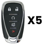 UrbanX Aftermarket Replacement Key Fob – FCC: HYQ4EA – PN: 13529662 – 5 Button – 5-Pack