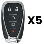 UrbanX Aftermarket Replacement Key Fob – FCC: HYQ4EA – PN: 13529662 – 5 Button – 5-Pack