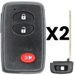 UrbanX Aftermarket Replacement Key Fob – FCC: HYQ14ACX – PN: 89904-47230 – 3 Button – 2-Pack