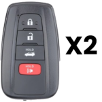 UrbanX Aftermarket Replacement 2018-2022 Toyota Camry Key Fob – FCC: HYQ14FBC-0351 – PN: 8990406220 – 4 Button – 2-Pack