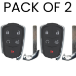 UrbanX Aftermarket Replacement Key Fob – FCC: HYQ2AB – PN: 13598537 – 5 Button – 2-Pack