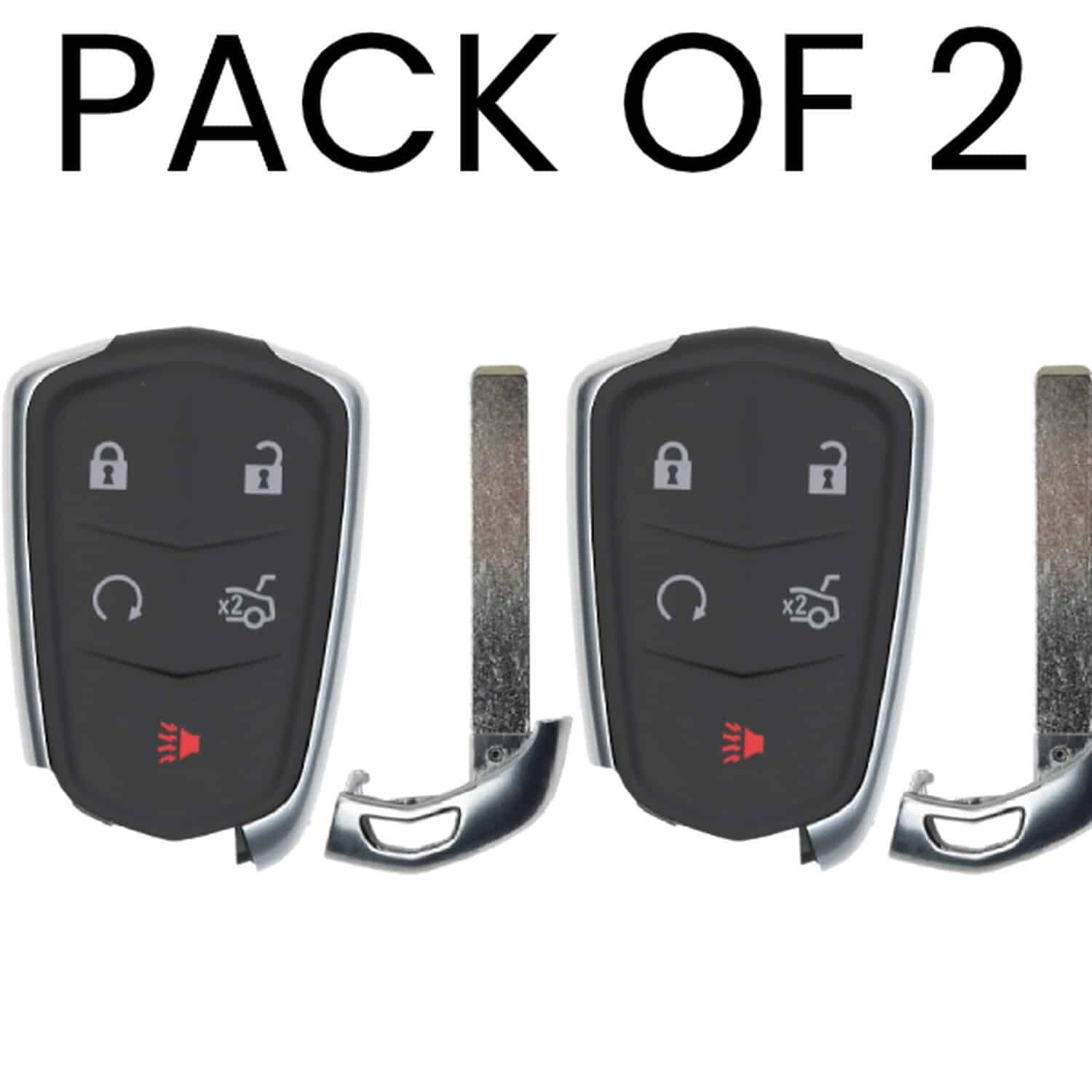 UrbanX Aftermarket Replacement Key Fob – FCC: HYQ2AB – PN: 13598537 – 5 Button – 2-Pack UrbanX Aftermarket Replacement Key Fob – FCC: HYQ2AB – PN: 13598537 – 5 Button – 2-Pack - Image 1