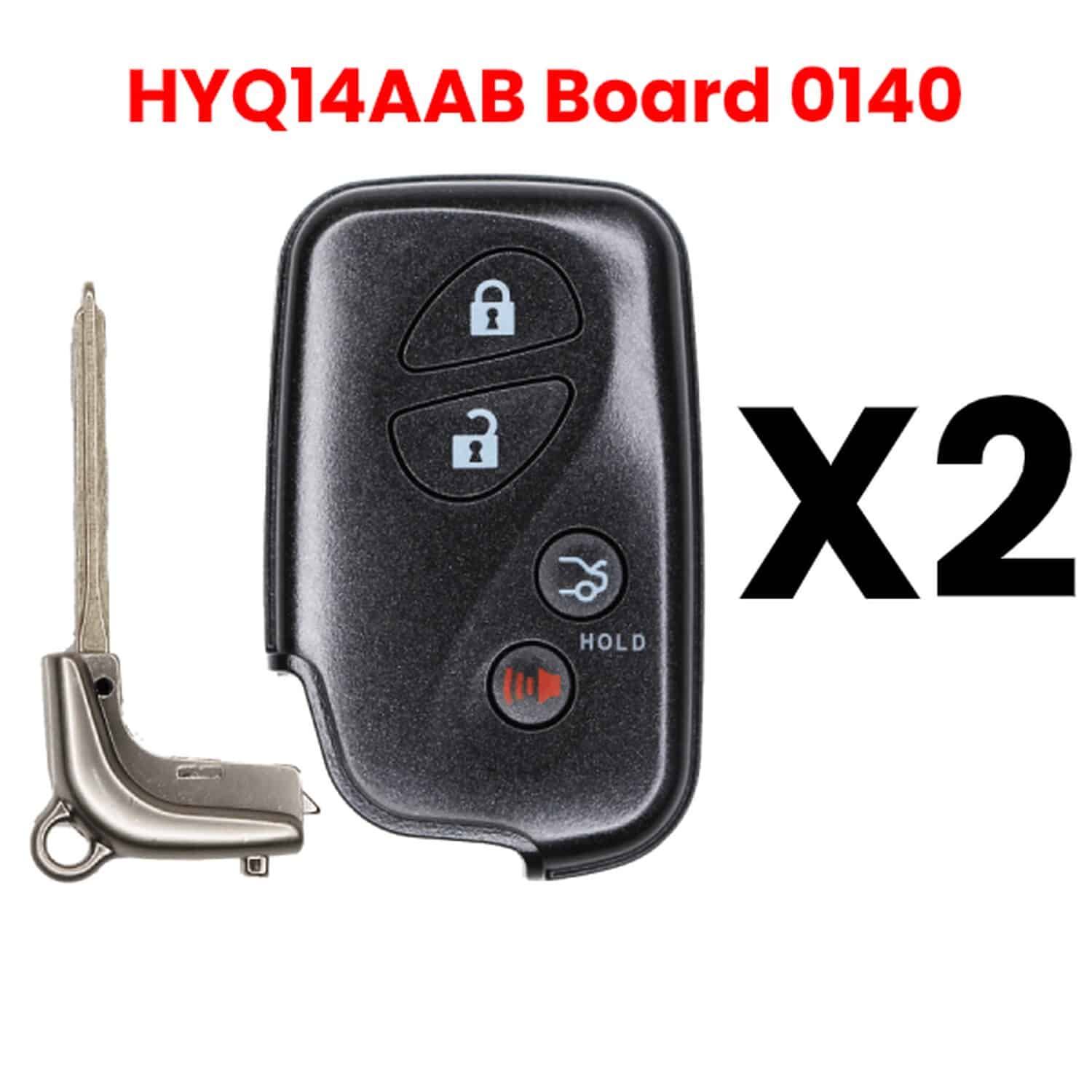 UrbanX Aftermarket Replacement Key Fob – FCC: HYQ14AAB – PN: 8990430270 – 4 Button – 2-Pack UrbanX Aftermarket Replacement Key Fob – FCC: HYQ14AAB – PN: 8990430270 – 4 Button – 2-Pack - Image 1