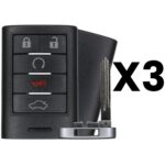 UrbanX Aftermarket Replacement Key Fob – FCC: M3N5WY7777A – PN: 25943676 – 5 Button – 3-Pack