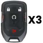 UrbanX Aftermarket Replacement 2018-2022 GMC Terrain Key Fob – FCC: HYQ1AA – PN: 13584512 – 4 Button – 3-Pack