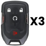 UrbanX Aftermarket Replacement 2018-2022 GMC Terrain Key Fob – FCC: HYQ1AA – PN: 13584512 – 4 Button – 3-Pack