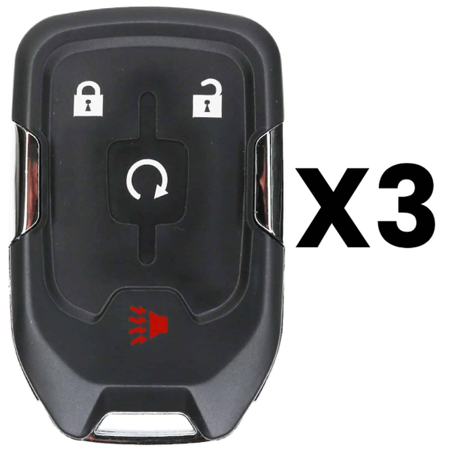 UrbanX Aftermarket Replacement 2018-2022 GMC Terrain Key Fob – FCC: HYQ1AA – PN: 13584512 – 4 Button – 3-Pack UrbanX Aftermarket Replacement 2018-2022 GMC Terrain Key Fob – FCC: HYQ1AA – PN: 13584512 – 4 Button – 3-Pack - Image 1