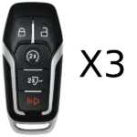 UrbanX Aftermarket Replacement 2015-2017 Ford F-150 Key Fob – FCC: M3N-A2C31243300 – PN: 164R8117 – 5 Button – 3-Pack