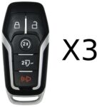 UrbanX Aftermarket Replacement 2015-2017 Ford F-150 Key Fob – FCC: M3N-A2C31243300 – PN: 164R8117 – 5 Button – 3-Pack
