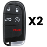 UrbanX Aftermarket Replacement Key Fob – FCC: M3N-40821302 – PN: 68155687AB – 5 Button – 2-Pack