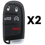 UrbanX Aftermarket Replacement Key Fob – FCC: M3N-40821302 – PN: 68155687AB – 5 Button – 2-Pack