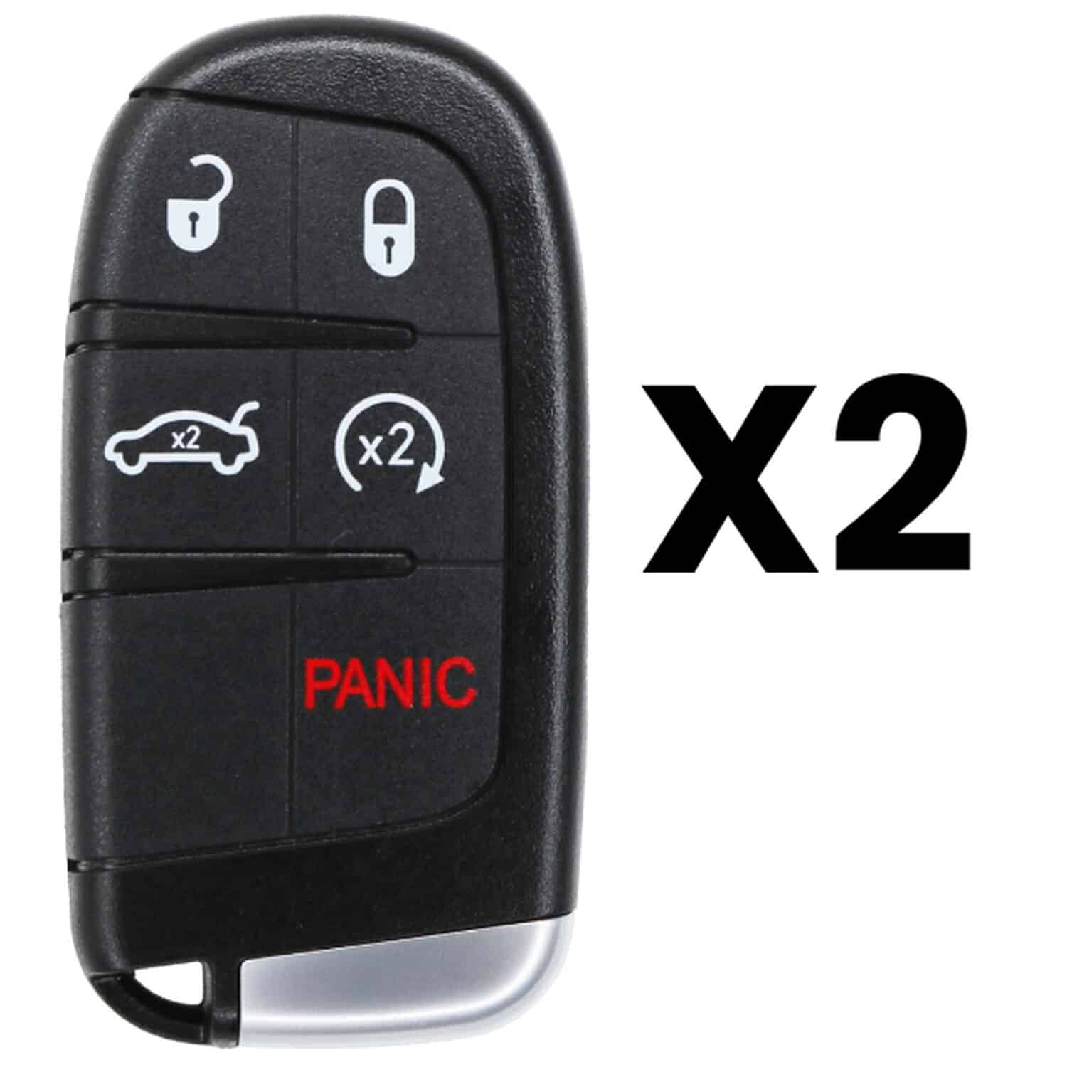 UrbanX Aftermarket Replacement Key Fob – FCC: M3M-40821302 – PN: 68155687AB – 5 Button – 2-Pack UrbanX Aftermarket Replacement Key Fob – FCC: M3N-40821302 – PN: 68155687AB – 5 Button – 2-Pack - Image 1
