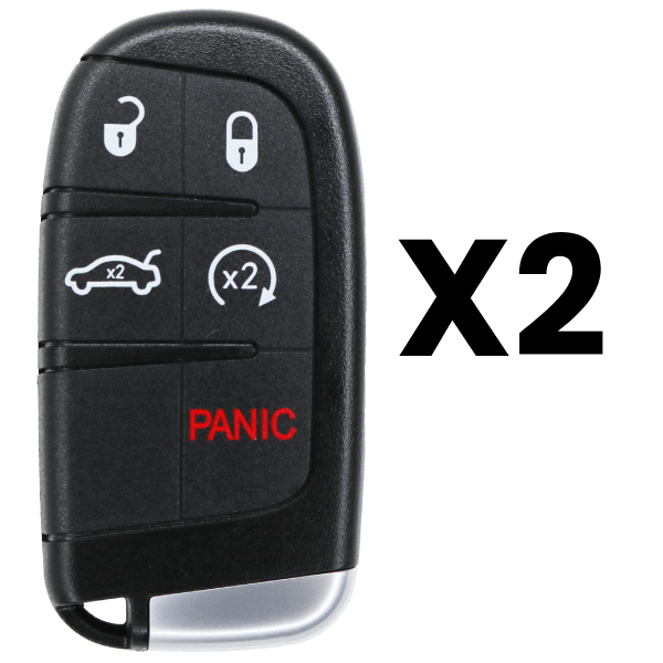 UrbanX Aftermarket Replacement Key Fob – FCC: M3M-40821302 – PN: 68155687AB – 5 Button – 2-Pack UrbanX Aftermarket Replacement Key Fob – FCC: M3N-40821302 – PN: 68155687AB – 5 Button – 2-Pack - Image 1