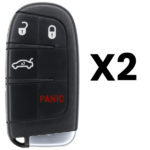 UrbanX Aftermarket Replacement Key Fob – FCC: M3N-40821302 – PN: 68155686AB – 4 Button – 2-Pack