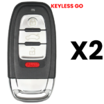 UrbanX Aftermarket Replacement Key Fob – FCC: IYZFBSB802 – PN: 8T0959754G – 4 Button – 2-Pack
